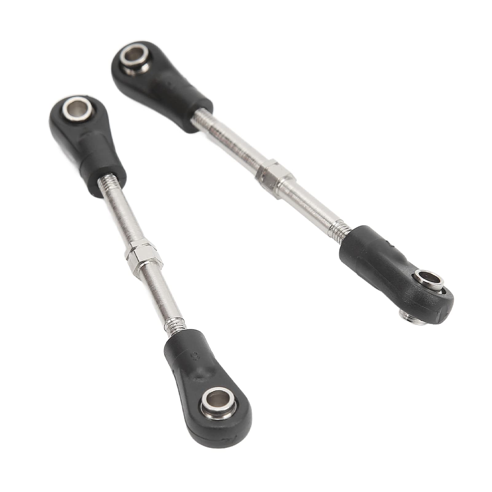 High Strength Demeras RC Pull Rod - Black & Silver Front Pull Rod for 1/10 RC Cars (2pcs) | Durable Stable Structure | Perfect for Off-Road Racing & RC Car Upgrades