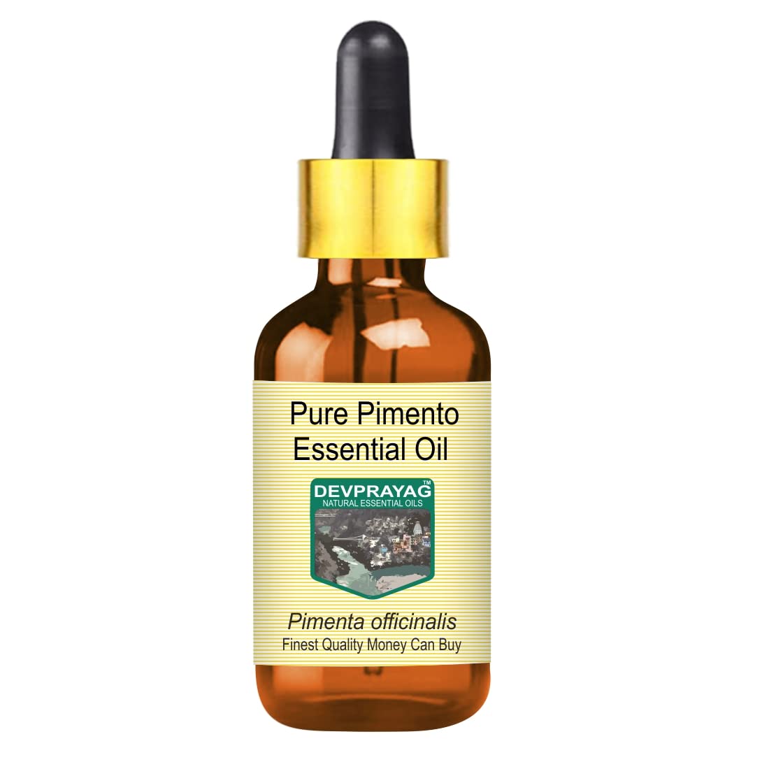 Pure Pimento Essential Oil (Pimenta officinalis) - 100% Natural, Steam Distilled, 5ml with Glass Dropper - Aromatherapy, Massage & DIY Skincare