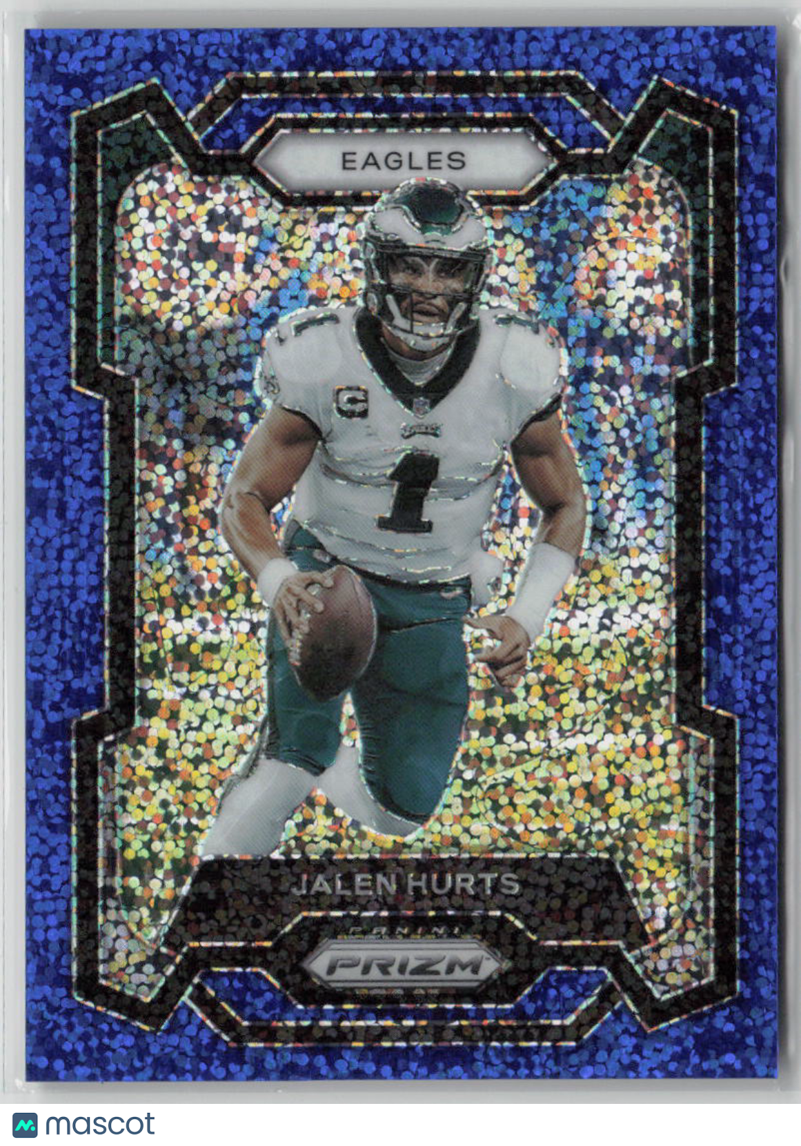 2023 Panini Prizm Jalen Hurts Blue Sparkle Parallel Card #244/96 - Rare Football Trading Card for Collectors & Fantasy Sports Fans - Perfect for Display, Investment and Game Day Memorabilia