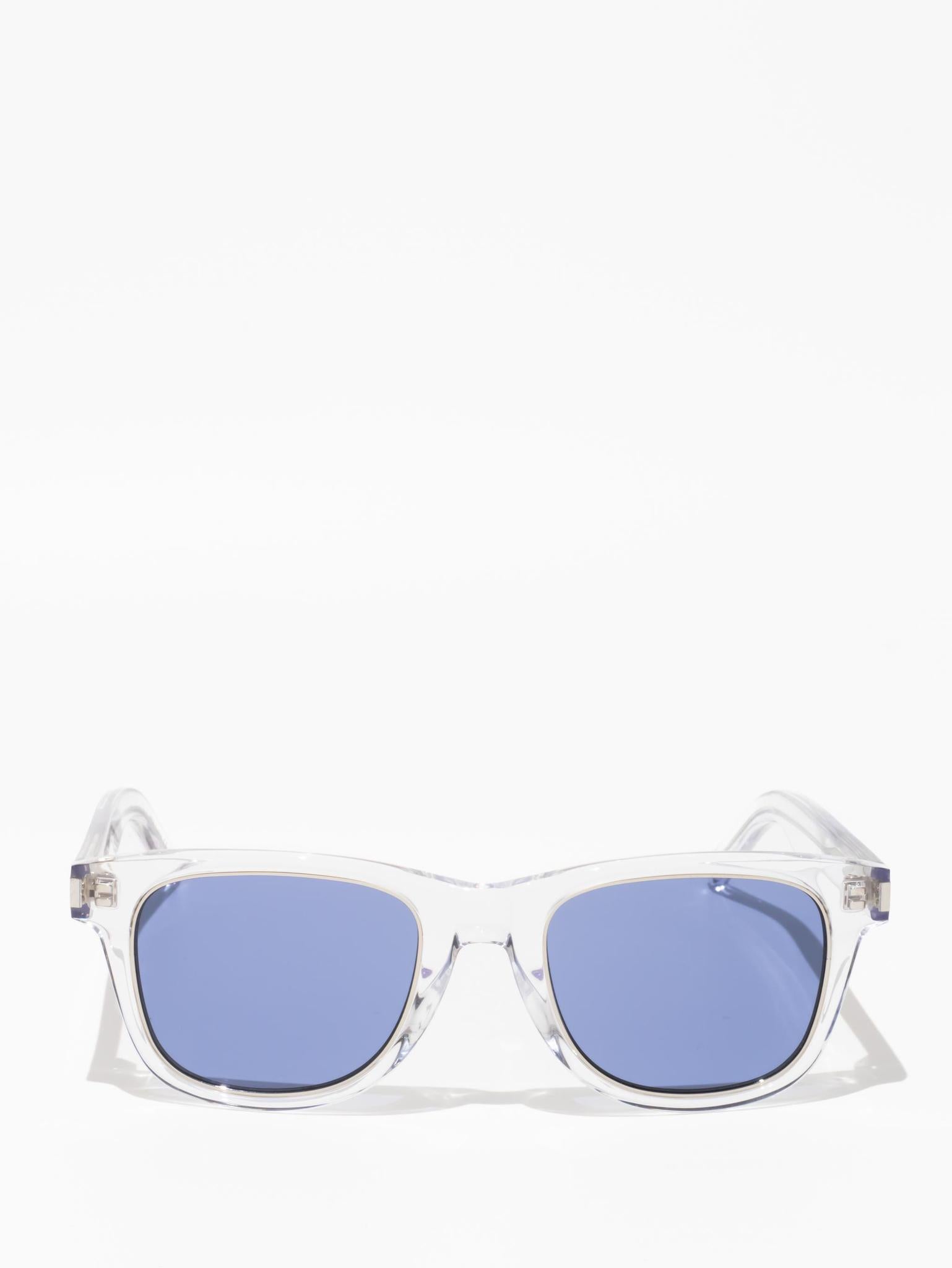 SAINT LAURENT SL51 RIM 004 Crystal Square Sunglasses for Women - Luxury Designer Shades for Beach, Driving & Outdoor Fashion