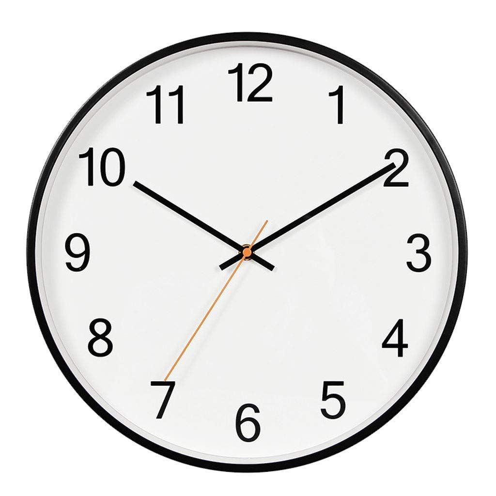 **NYKK Digital Wooden Wall Clock - Silent Retro Round Waterproof Clock with Thermometer for Living Room, Bedroom, Office - Indoor/Outdoor Use (Black, Size B)**