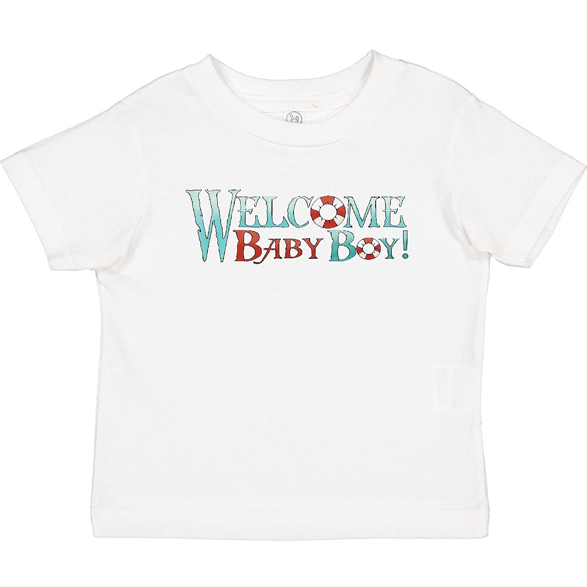 Inktastic Nautical Welcome Baby Boy T-Shirt - Cute Sailor Outfit for Newborns & Infants - Perfect for Baby Showers, First Photos & Nautical Nursery Themes