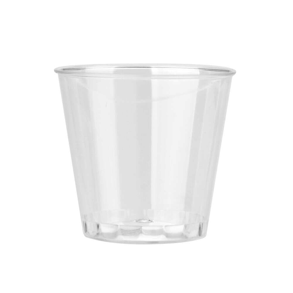 Clear Plastic Disposable Shot Glasses - 2oz Teal Party Cups for Jello Shots, Cocktails & Beverages - Perfect for Birthday Parties, Weddings & Bar Events (50-Pack)