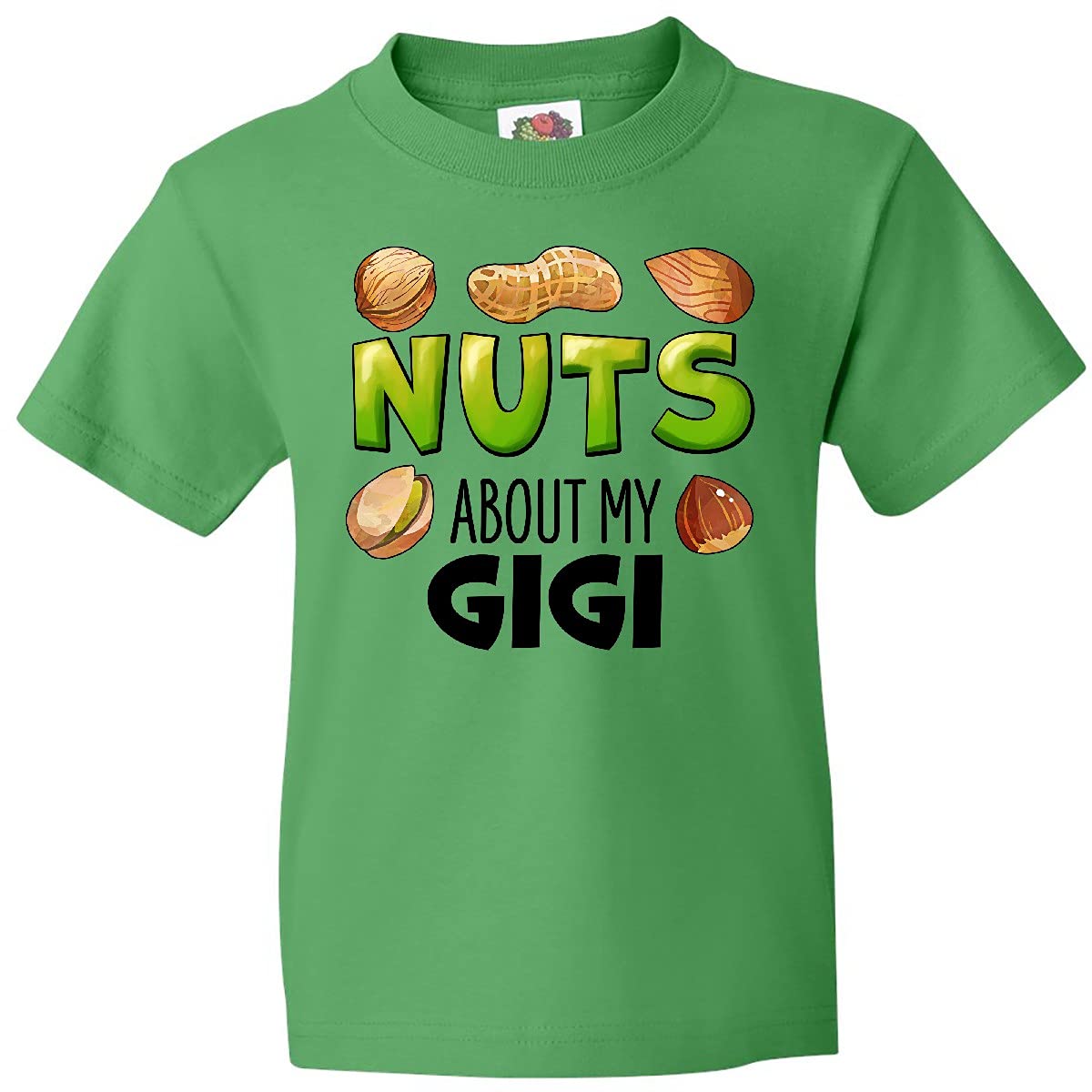 Buy Inktastic Nuts About My Gigi Peanut Almond Pistachio Youth T-Shirt | Funny Nut-Themed Kids Tee | Perfect for Grandparents Day & Family Reunions