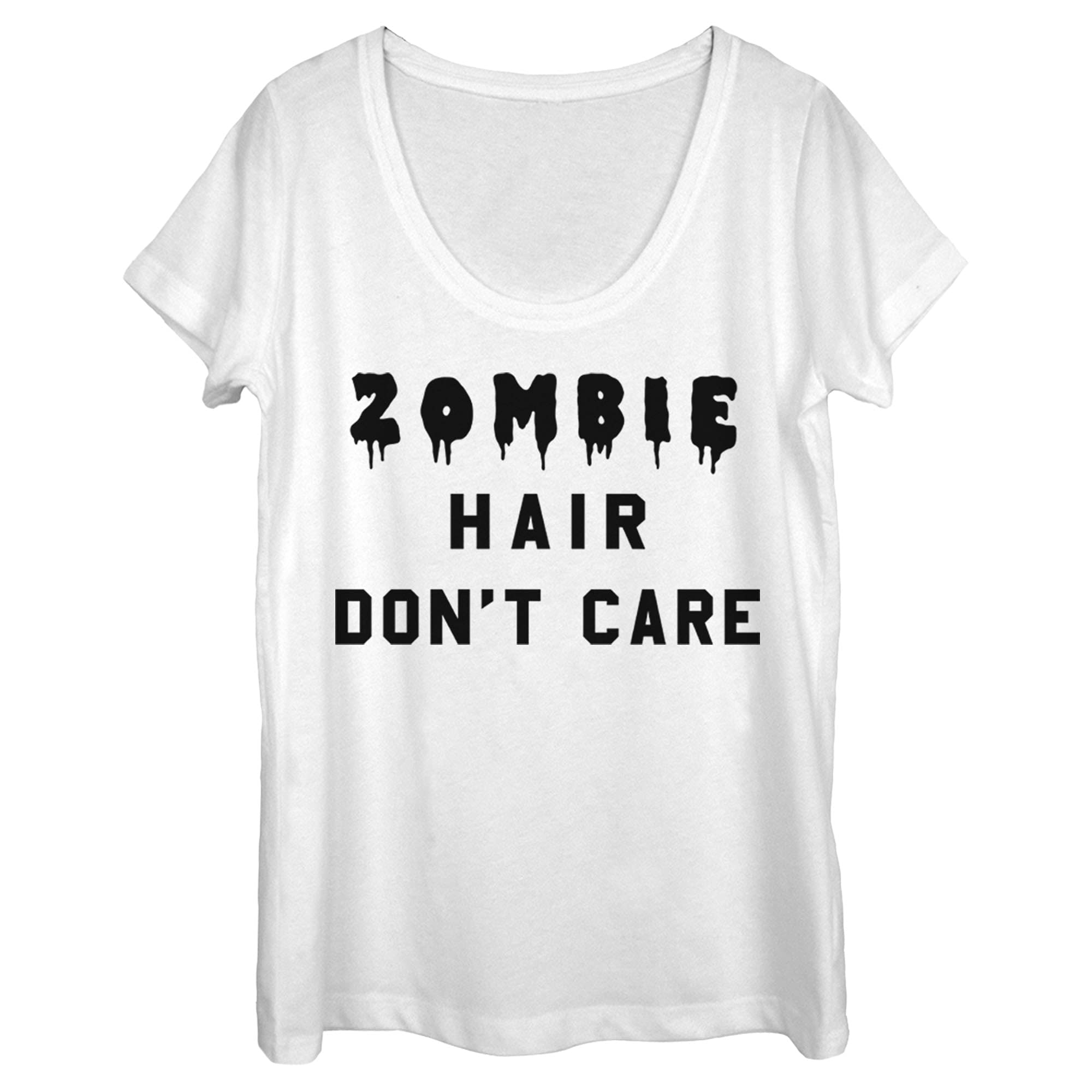 Fifth Sun Zombie Hair Women's Short Sleeve T-Shirt | Funny Graphic Tee for Casual Wear, Halloween Costumes & Gift Ideas