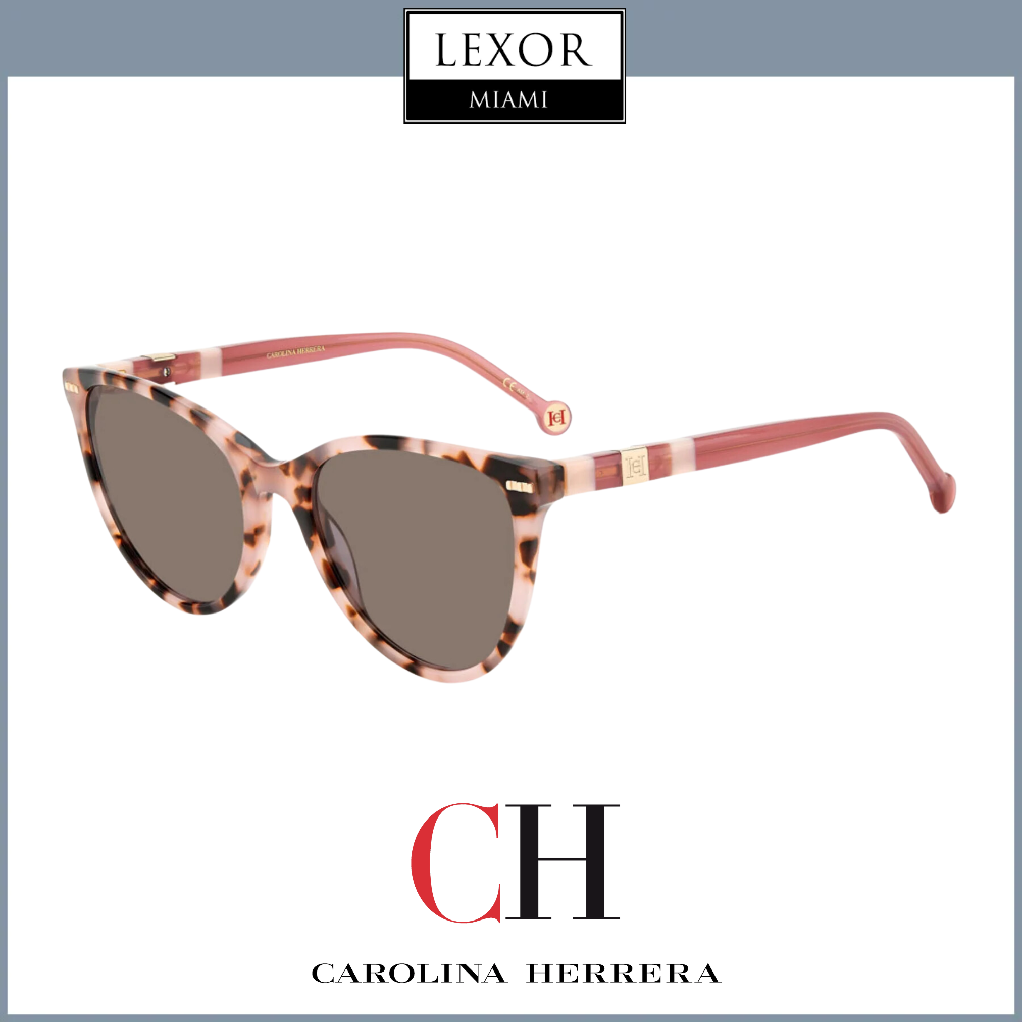 Carolina Herrera HER 0107/S 900T4 IR 57/20 145 Women's Fashion Sunglasses - UV Protection, Polarized Lenses for Driving, Beach & Outdoor Activities