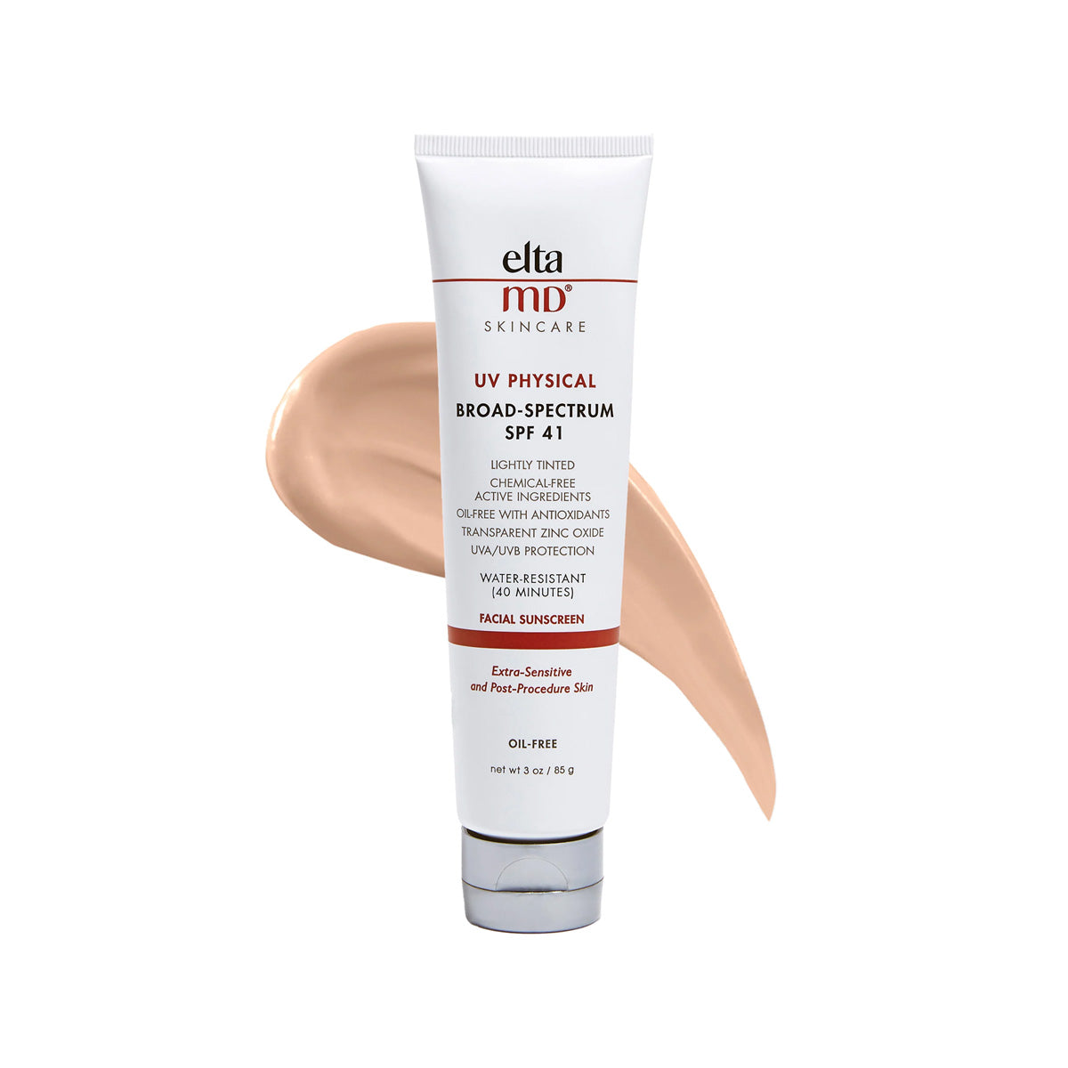 EltaMD UV Physical Tinted Broad Spectrum Sunscreen SPF 41 - Oil-Free Mineral Face Sunscreen for Sensitive Skin - Daily Use for Outdoor Activities & Beach Protection