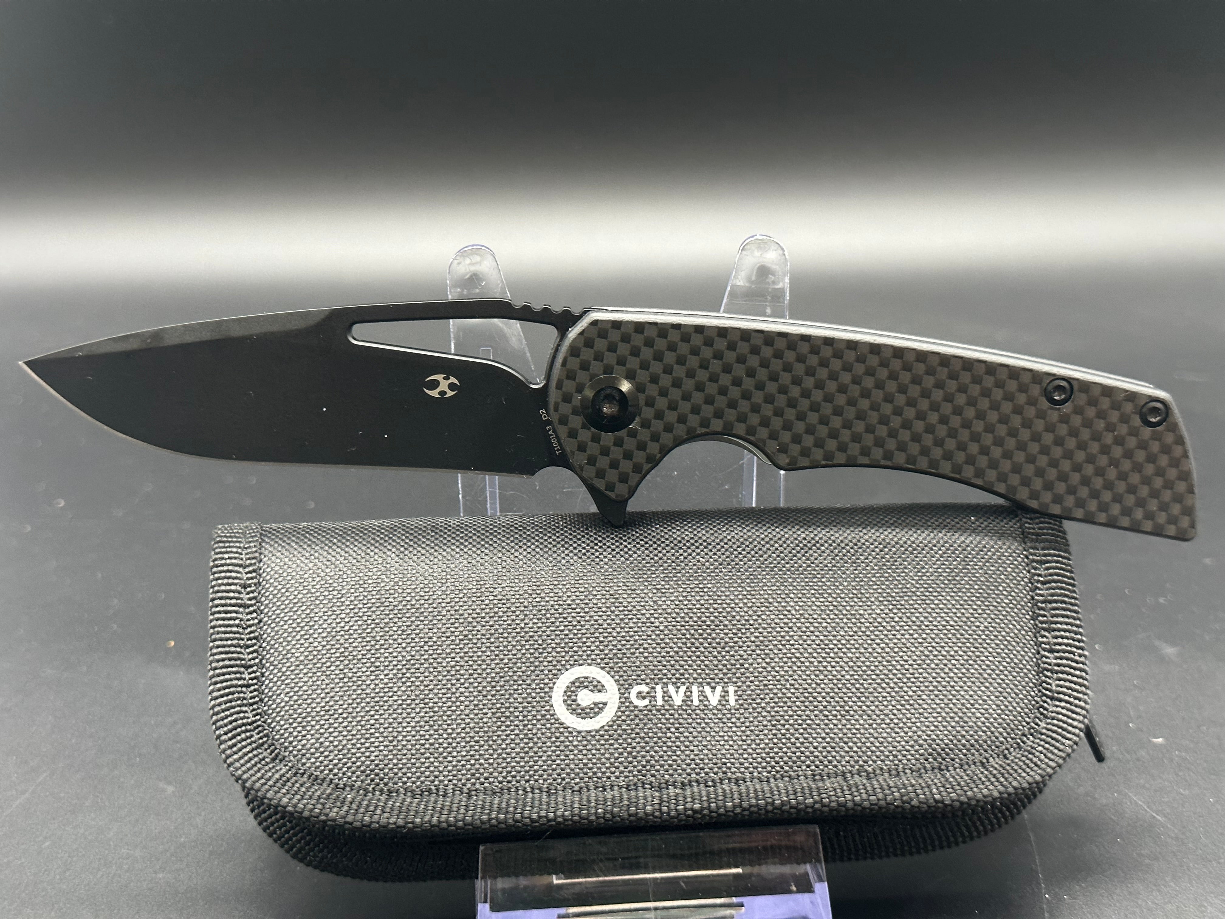 Kansept Kryo Liner Lock Folding Knife - Carbon Fiber & G10 Handle - EDC Pocket Knife for Outdoor, Camping, and Everyday Carry
