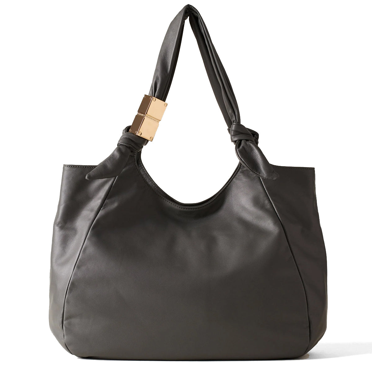Borbonese Domino Large Clay Grey Shopper Bag 924026F29 - Stylish Tote for Work, Travel & Everyday Use