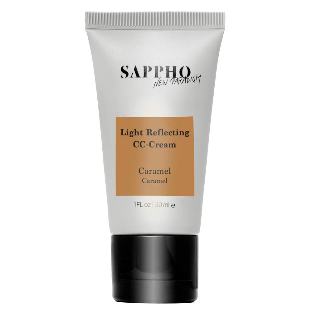 SAPPHO New Paradigm Organic Light Reflecting CC Cream - Clean, Vegan, Cruelty-Free Makeup (Shade 4 Caramel) | Natural Glow, Even Skin Tone for Daily Wear & Special Occasions