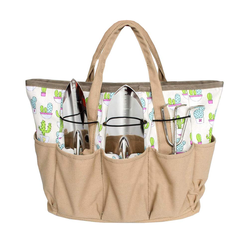 Premium Garden Tool Bag - Heavy Duty Multi-Purpose Organizer for Gardening Tools, Diaper Storage & Shopping | Waterproof Durable Tote with Multiple Pockets | Perfect for Home Gardening, Farmers Market & Outdoor Activities