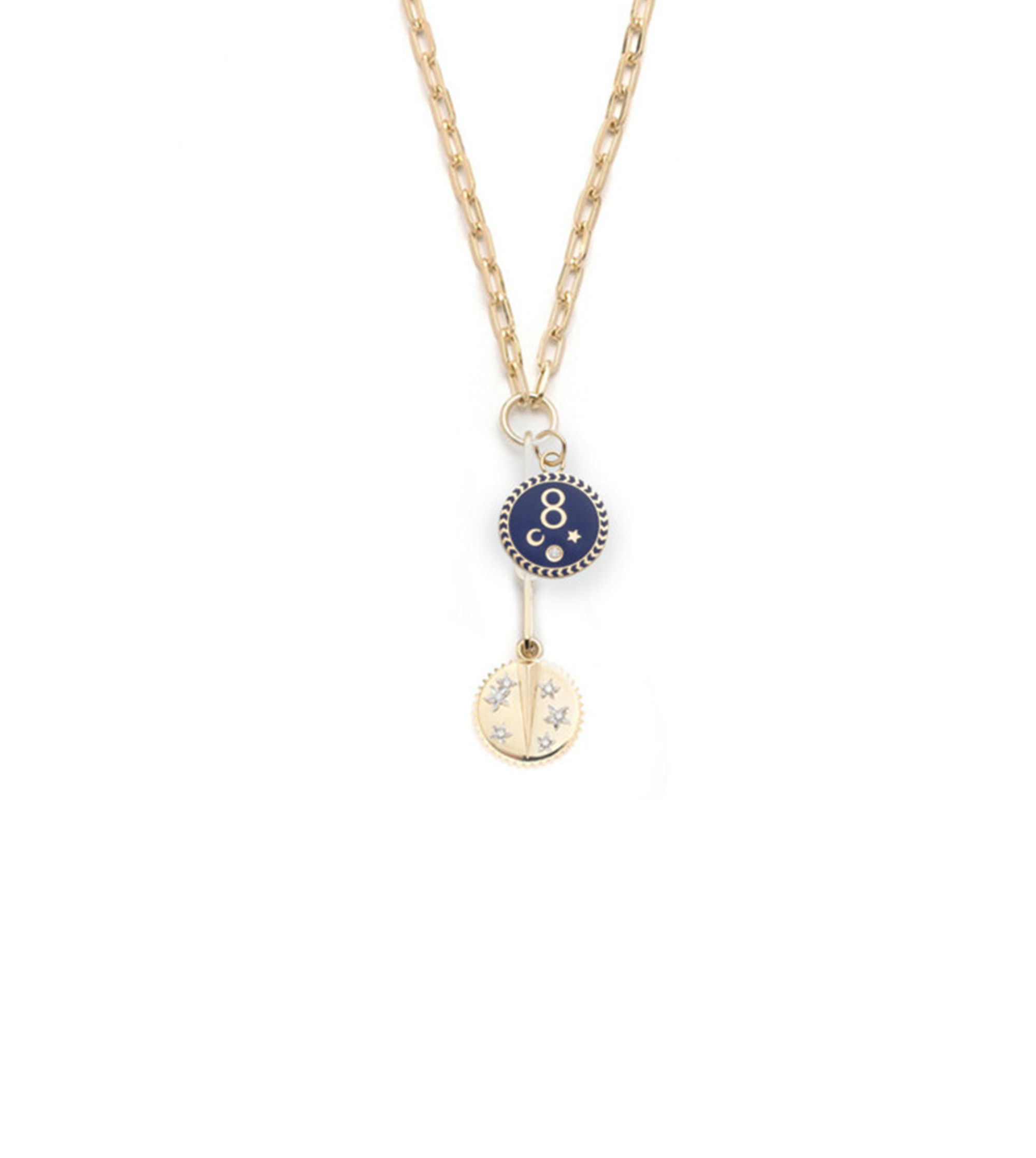 Resilience & Karma Enamel Story: Elegant Clip Extension Chain Necklace for Women - Perfect for Layering, Gift Giving & Everyday Wear