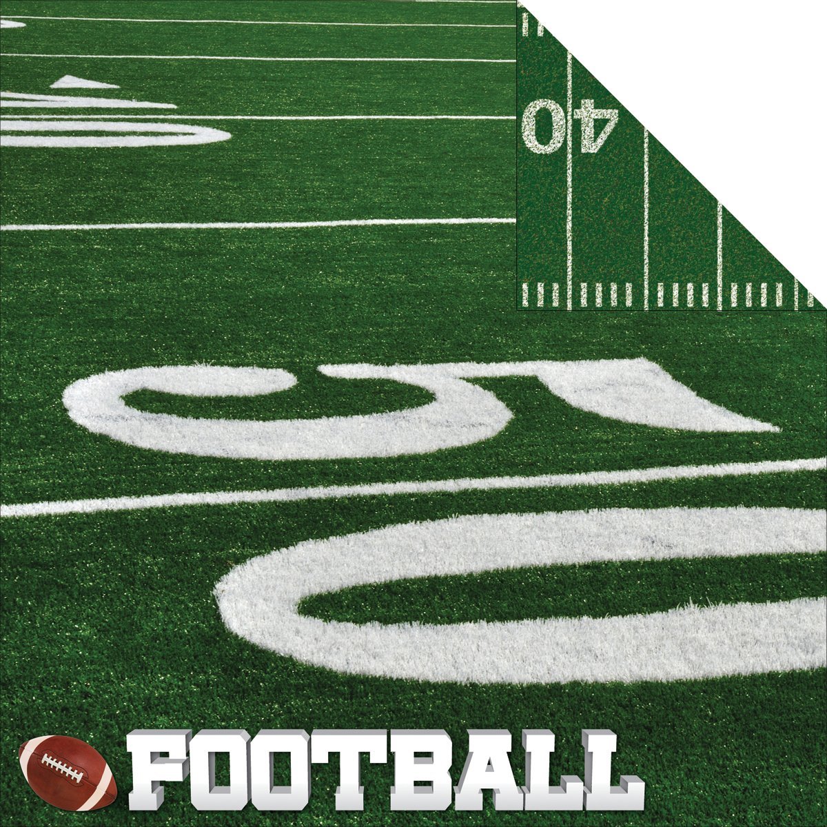 Premium Double-Sided Football Cardstock 12x12 Inches - Ideal for Scrapbooking, DIY Crafts & Sports Memorabilia Projects