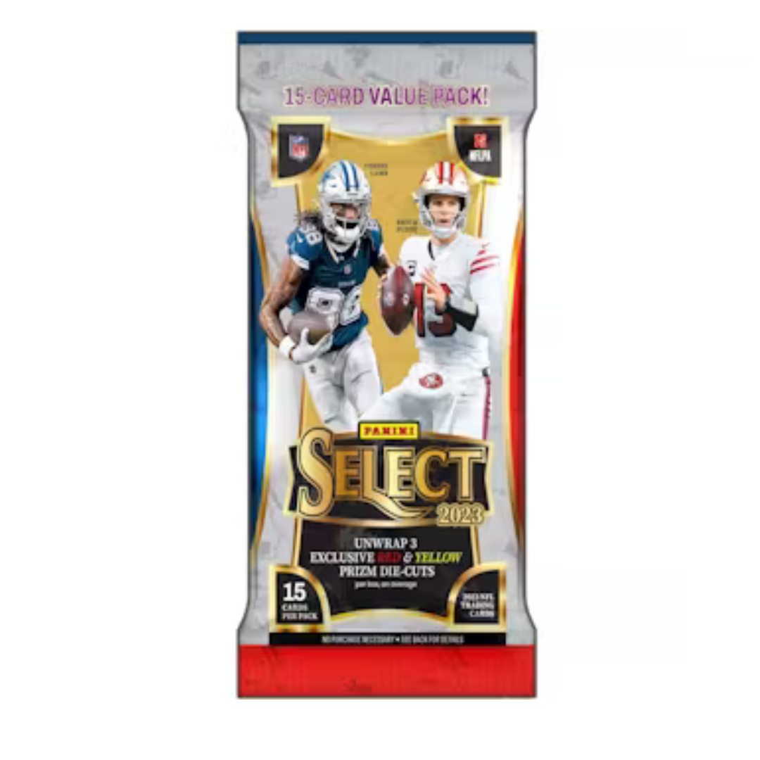 2023 Panini Select Football Jumbo Value Pack - 50 Trading Cards with Rare Inserts for Collectors & Fans | Perfect for Sports Memorabilia Collections & Fantasy Football Enthusiasts