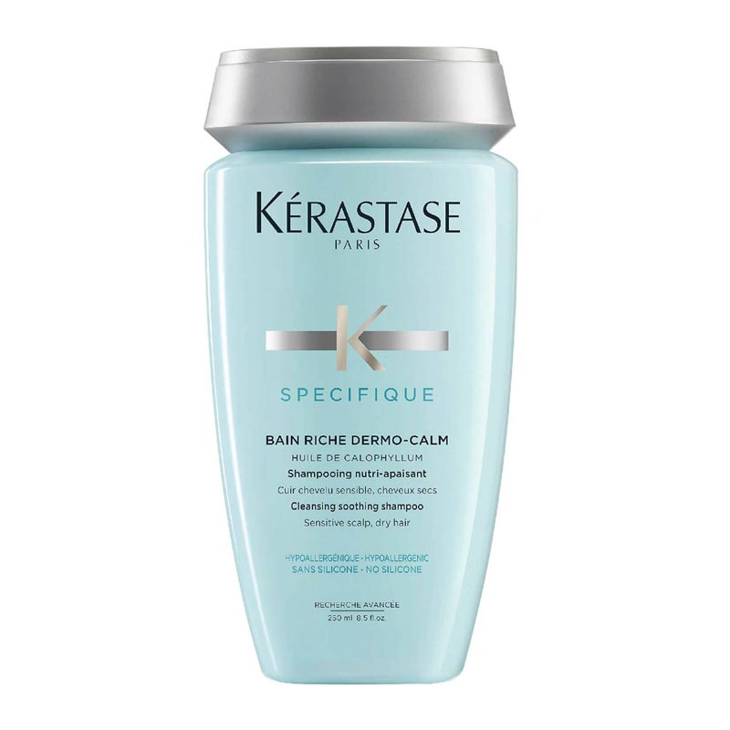 Kérastase Specifique Bain Riche Dermo-Calm Soothing Shampoo for Sensitive Scalp - Gentle Cleansing & Hydration for Dry, Itchy Scalp | Perfect for Daily Use & Scalp Care Routine