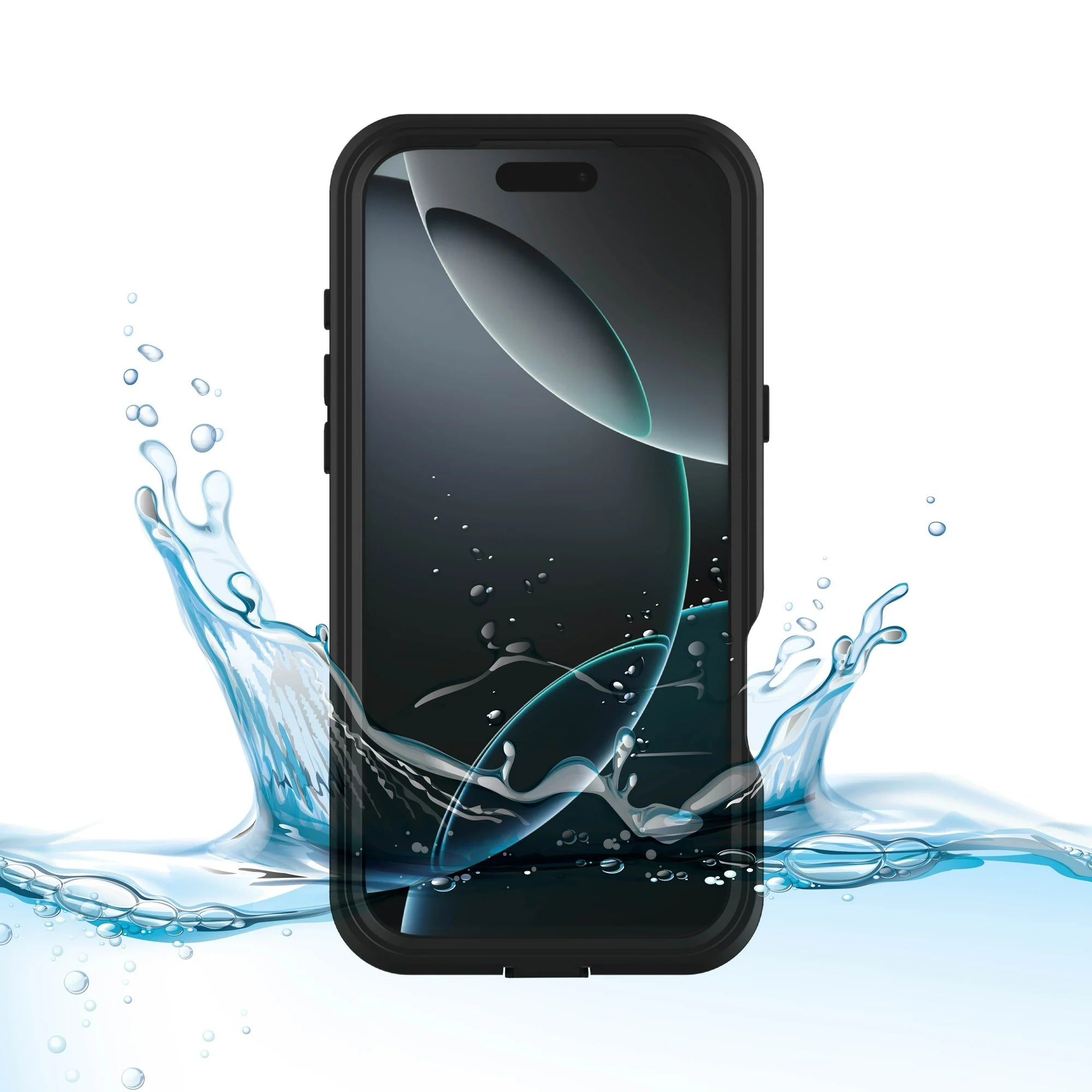 Body Glove 100137202 Waterproof iPhone 16 Pro Max Case - Black/Clear - IP68 Certified for Swimming, Beach & Outdoor Activities
