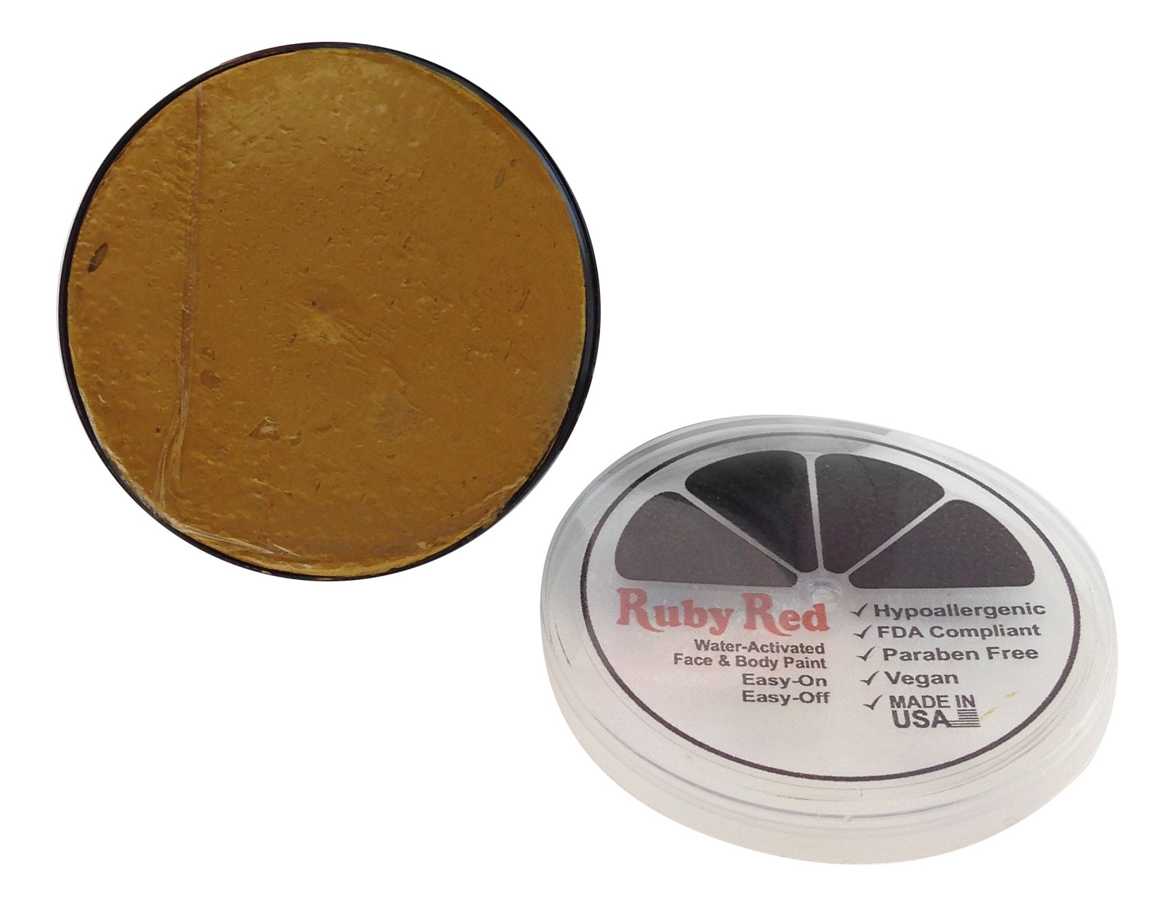 Ruby Red Professional Face Paint - 18 ML (0.6 oz) Vibrant Deep Yellow for Halloween, Cosplay & Body Art | Water-Based, Non-Toxic Makeup for Kids & Adults
