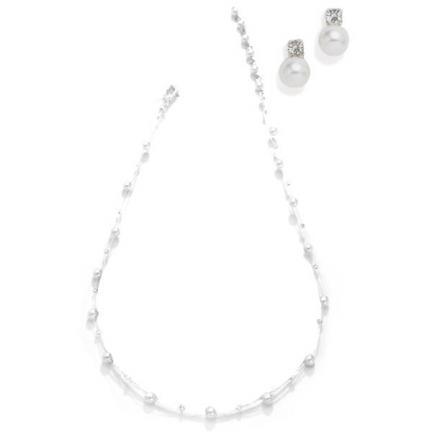 Clarisia Elegant Colored Pearl Jewelry Set - Necklace, Earrings & Bracelet for Women | Perfect for Weddings, Parties & Special Occasions