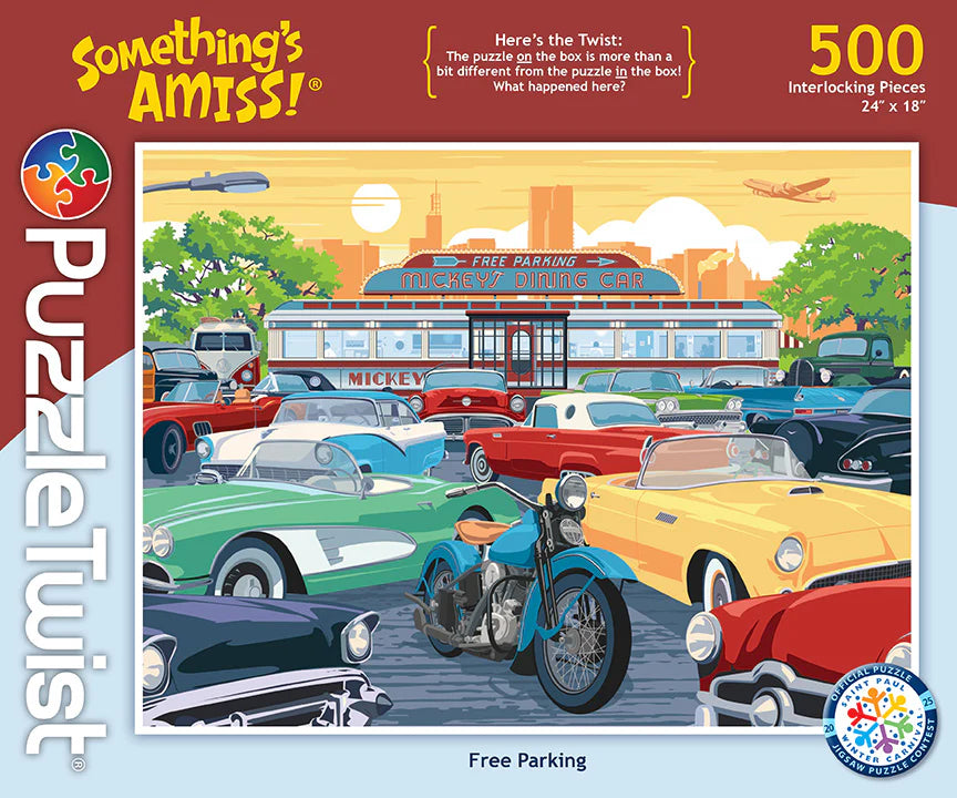 Free Parking 500 Piece Jigsaw Puzzle for Adults - Challenging Board Game Themed Puzzle for Family Game Night & Home Decor