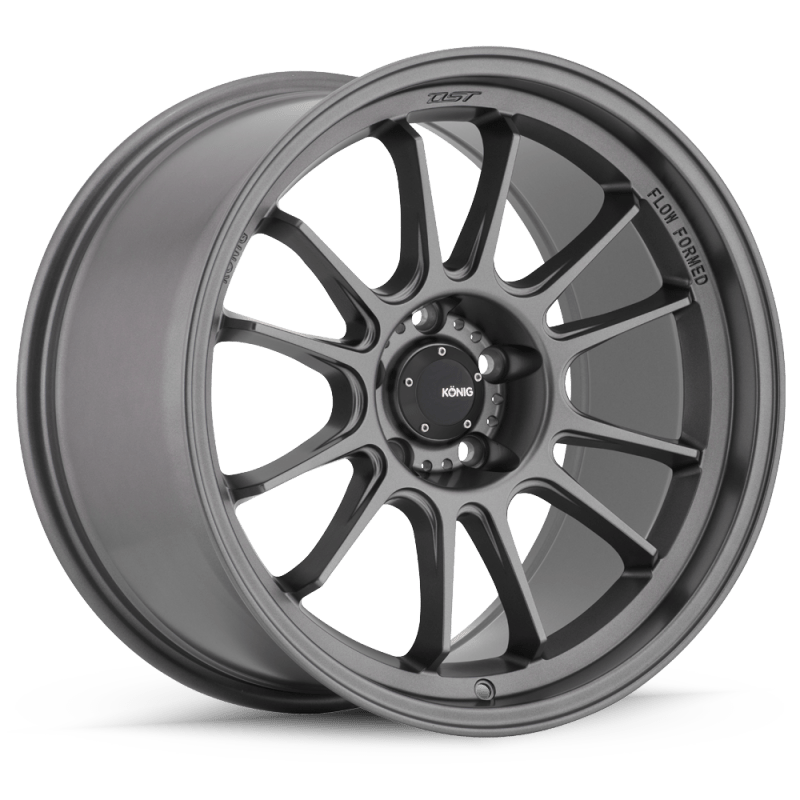 Konig Hypergram 18x11 5x114.3 ET15 Matte Grey Wheels - Lightweight Performance Rims for Sports Cars & Track Racing