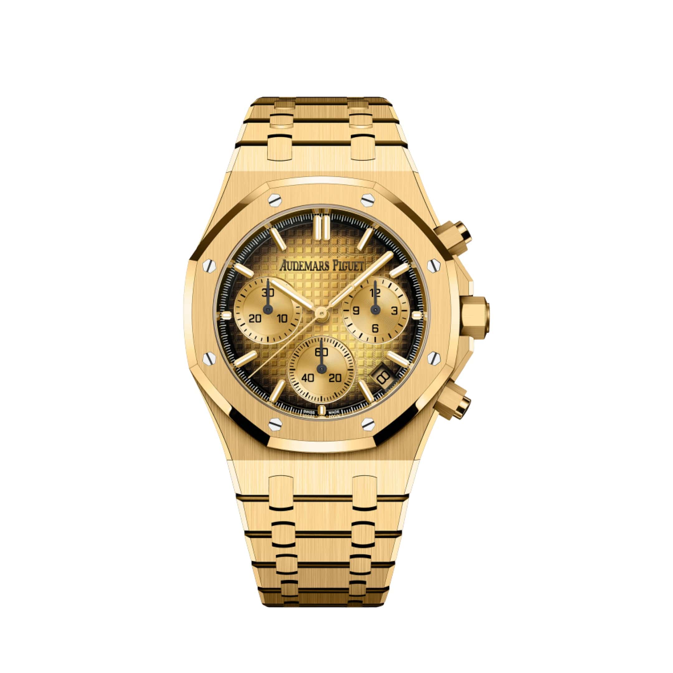 Audemars Piguet Royal Oak 26240BA.OO.1320BA.02 Automatic Chronograph Men's Watch in 18K Smoked Yellow Gold - Luxury Swiss Timepiece for Business, Gala & Special Occasions (2024 Model)