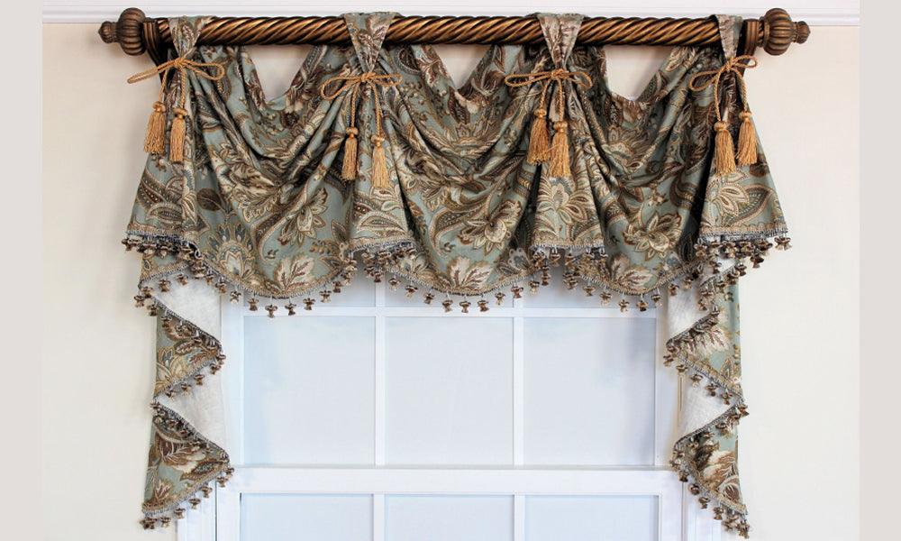 Jacobie Victory Swag Valance - Elegant Window Treatment for Bedroom & Living Room | Blackout Curtain Valance for Home Decor & Light Control