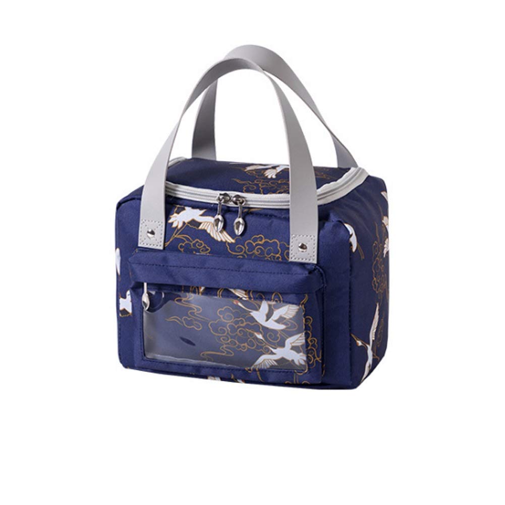 Premium Insulated Cooler Lunch Bag - Leak Proof & Water Resistant Lunch Tote for Men, Women, Office, School, Picnic & Beach - Navy Blue 9.2