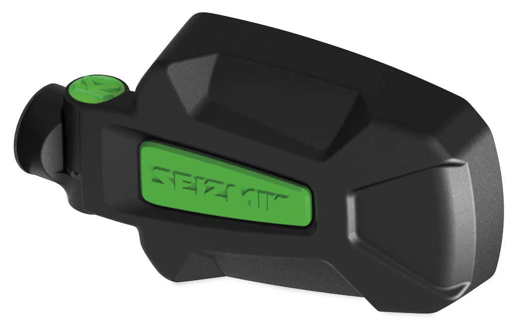 Seizmik Pursuit Side View Mirrors with Green Trim Kit - Compatible with 2010-2014 Polaris Ranger Crew 800 EFI UTV - Off-Road Safety & Enhanced Visibility for Trail Riding & Work Sites