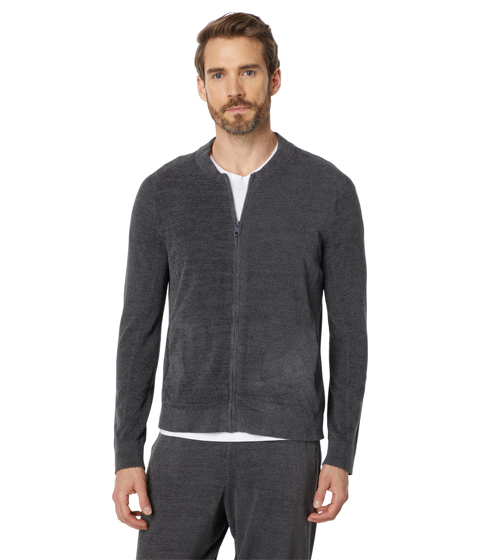 Barefoot Dreams CozyChic Ultra Lite Men's Zip-Front Jacket - Lightweight Winter Outerwear for Men | Perfect for Casual Wear, Travel & Outdoor Activities