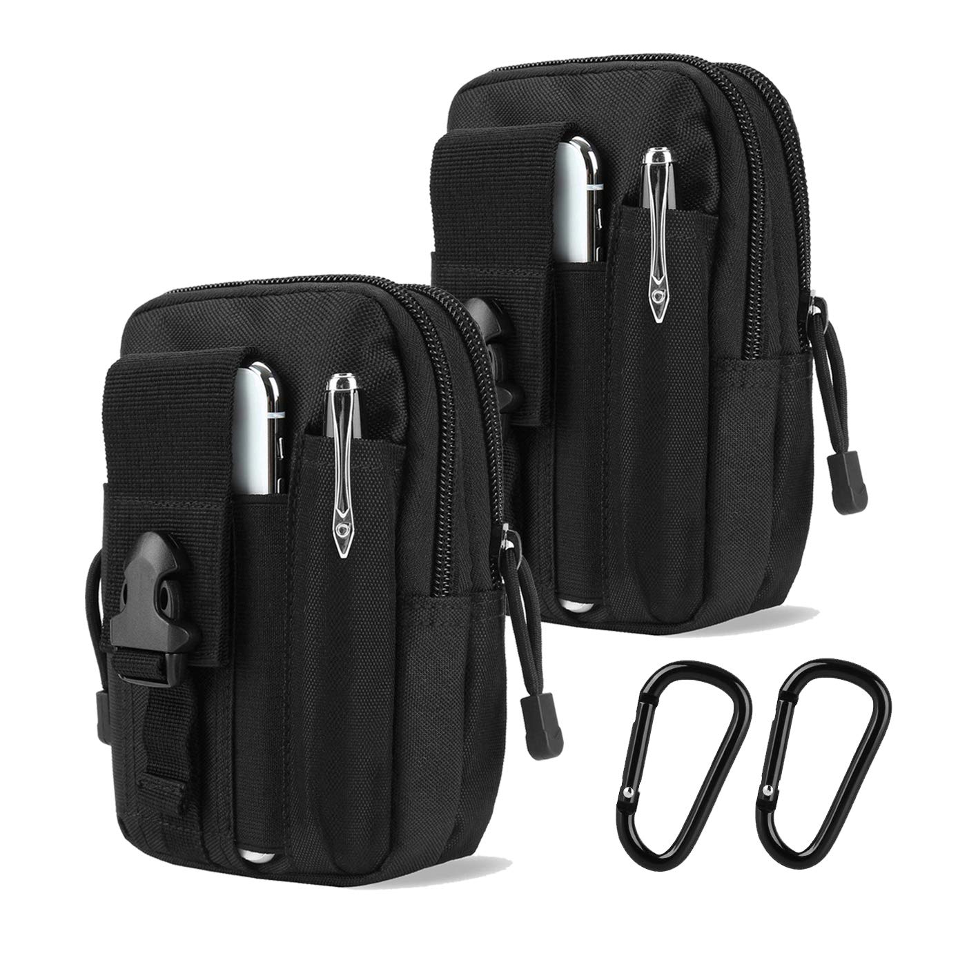 DOOVETER PHILEX Tactical Molle Pouch - Military Grade EDC Utility Waist Bag for Men with Phone Holder & Belt Clip - Perfect for Outdoor Hiking, Camping, and Tactical Gear Organization