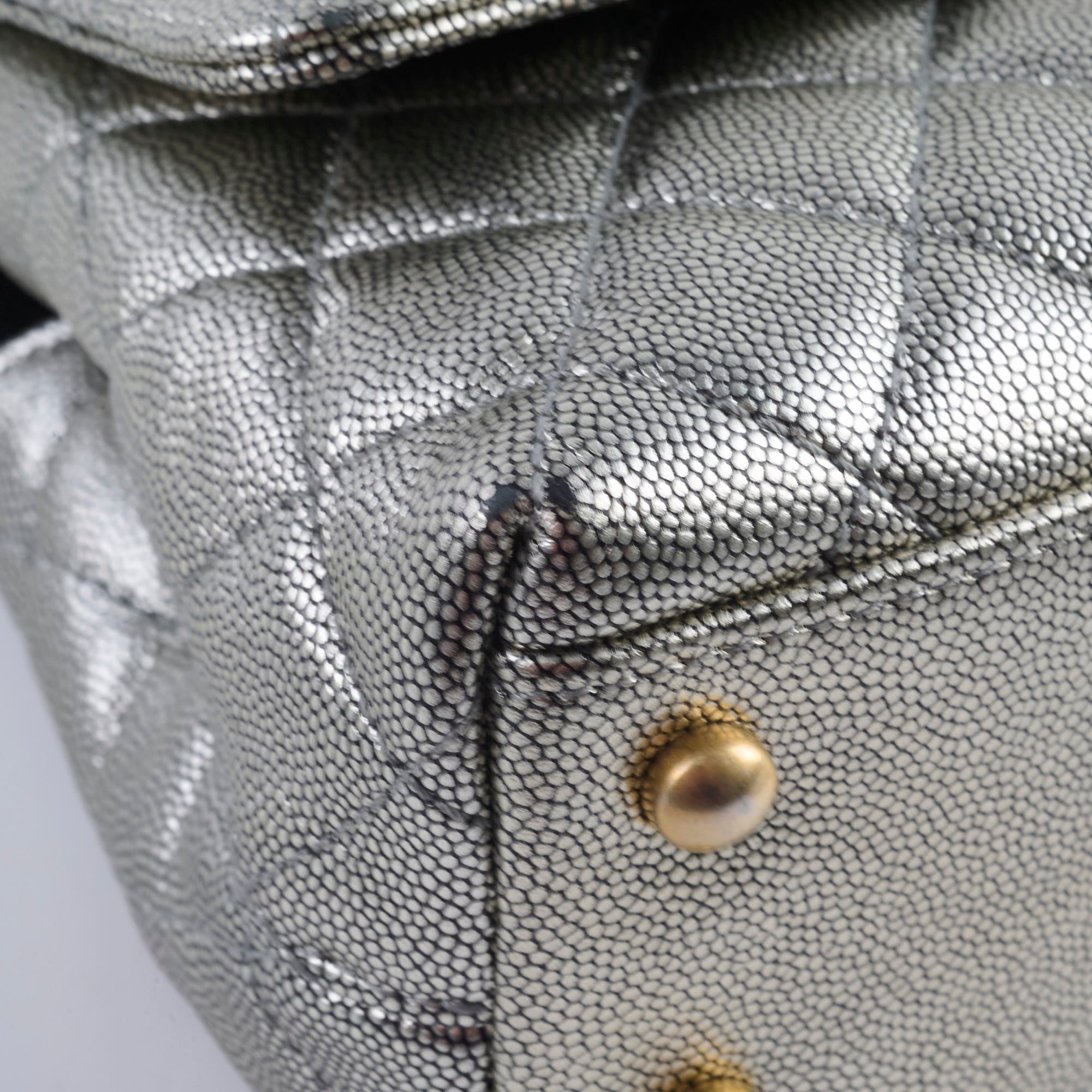 Chanel Small Coco Handle Bag in Metallic Silver - 28 Series Luxury Crossbody Purse for Women | Perfect for Evening Events, Parties & Special Occasions