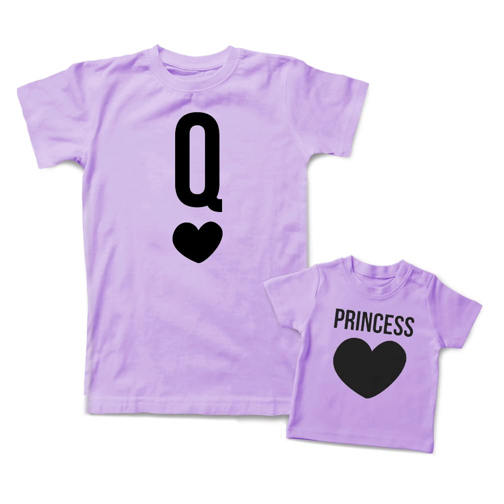 Mommy and Me Matching Outfits for Mother's Day - Princess Queen Cotton Dresses for Women & Girls - Perfect for Family Photos, Parties & Special Occasions