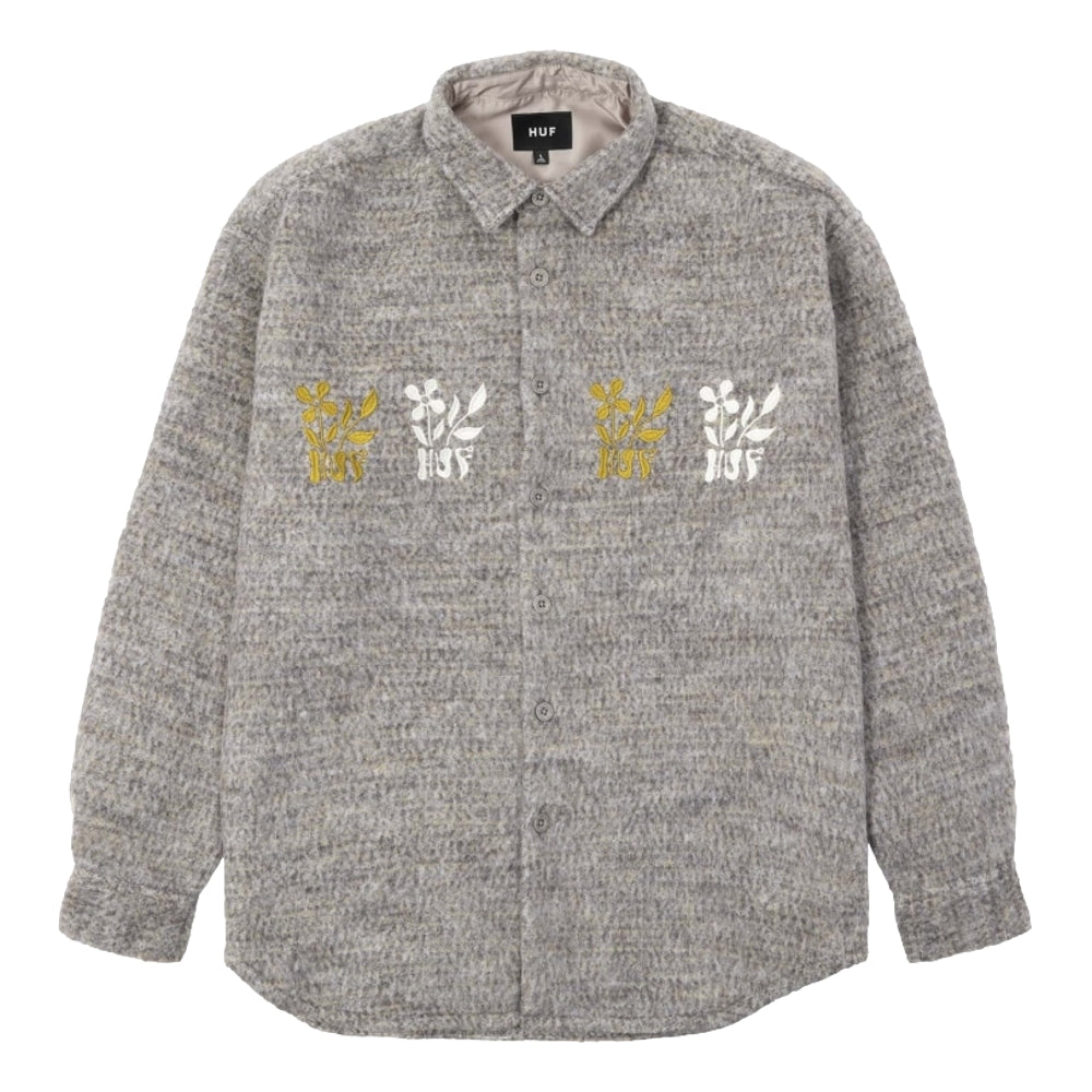 HUF JP Blossom Long Sleeve Shirt in Bone Color - Streetwear Fashion for Men & Women | Perfect for Casual Outfits, Skateboarding, and Urban Style