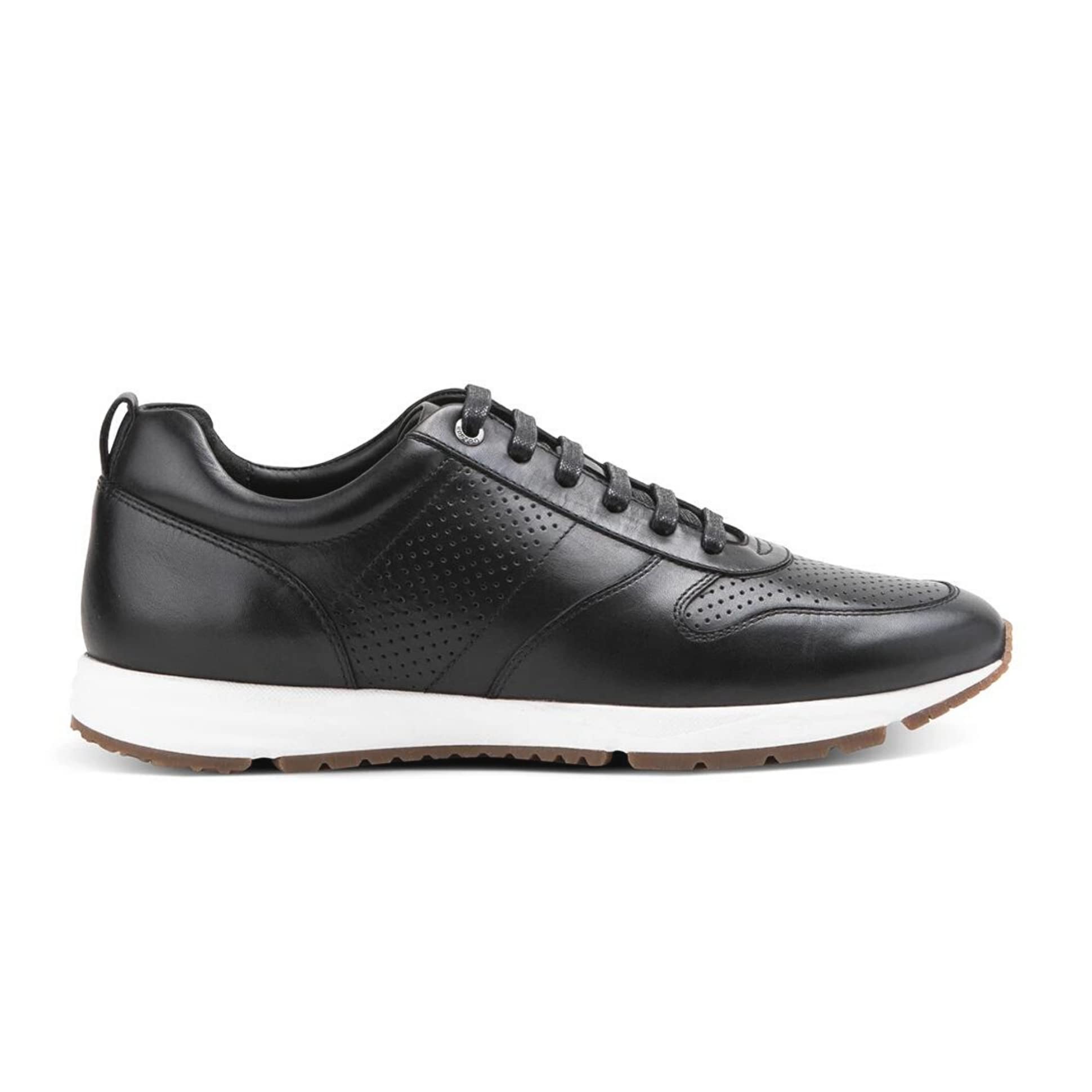 Premium Italian Leather Men's Sneakers - Gordon Rush Connor Black Low Top Casual Shoes with Ortholite Insoles & Durable Rubber Sole | Fashion Joggers for Work, Travel & Everyday Wear