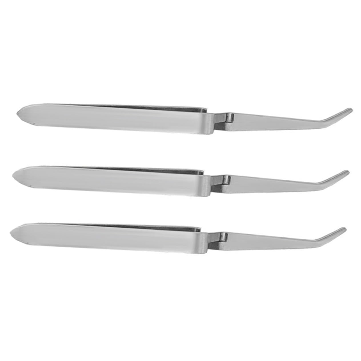 3pcs Professional Stainless Steel Nail Tweezers - Manicure Clippers, Nail Art Tools, Eyelash Extension Tweezers for Precise Grooming | Perfect for Home Salon, DIY Nail Care & Beauty Professionals