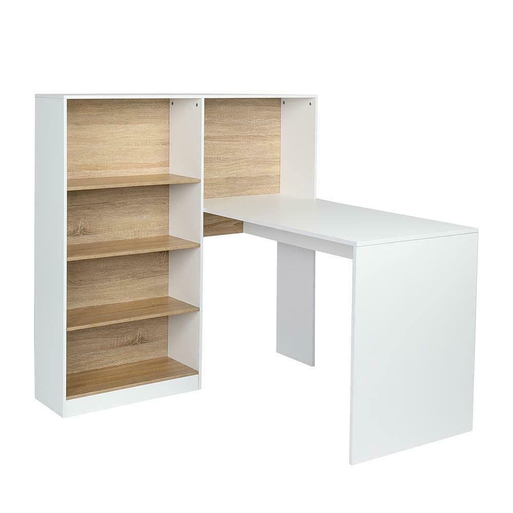 L-Shaped Computer Desk for Home Office - Standing & Sitting Workstation