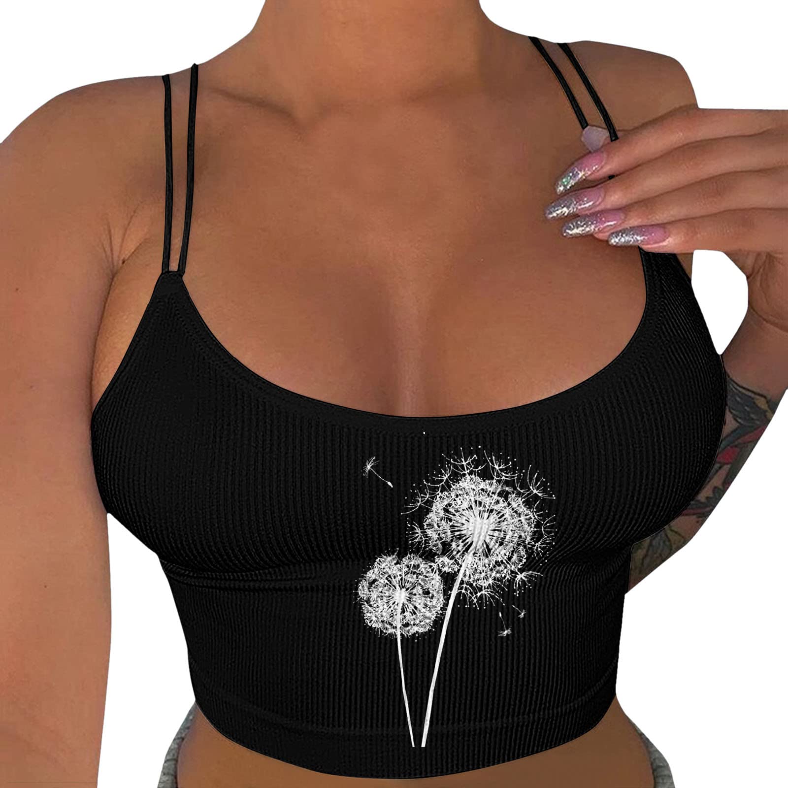 Sexy White Women's Fitness Tank Top - Push Up Sports Bra for Yoga, Gym & Workout - Comfortable Workout Vest for Women - Perfect for Running, Training & Activewear