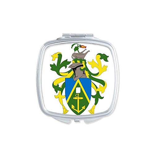 DIYthinker Pitcairn Islands Oceania National Emblem Mirror - Portable Compact Double-Sided Pocket Makeup Mirror for Travel, Home & On-the-Go Touch Ups