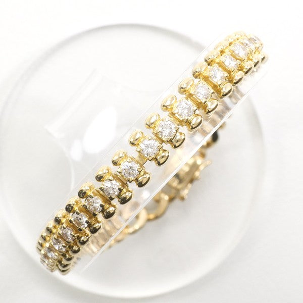 18K Yellow Gold Diamond Bracelet for Women - Elegant Tennis Bracelet with Real Diamonds - Perfect for Weddings, Anniversaries & Special Occasions