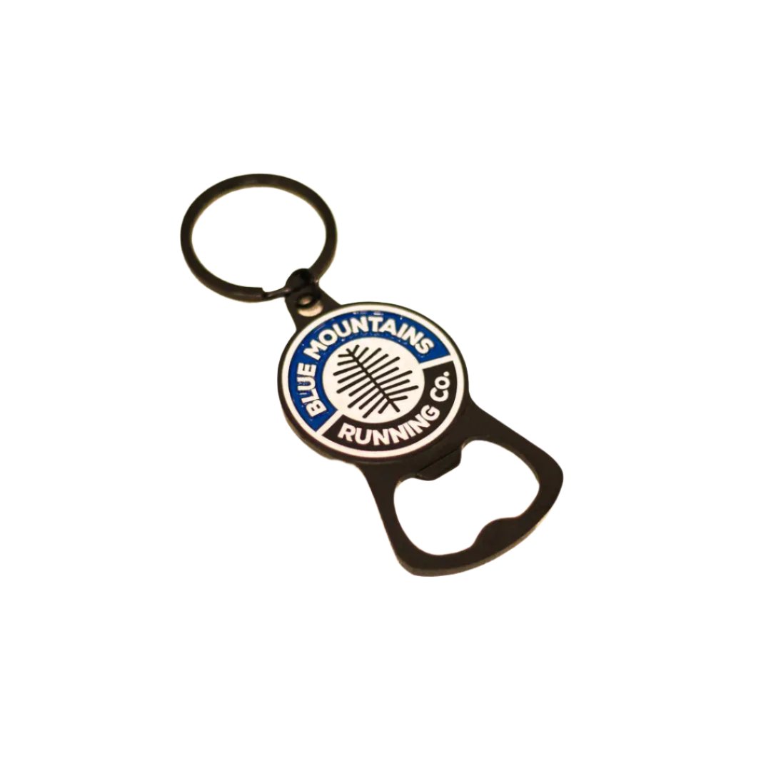 Premium Blue Mountains Running Co Keychain with Bottle Opener - Durable Multi-Tool for Runners, Hikers & Outdoor Enthusiasts - Perfect for Gym Bags, Backpacks & Key Rings