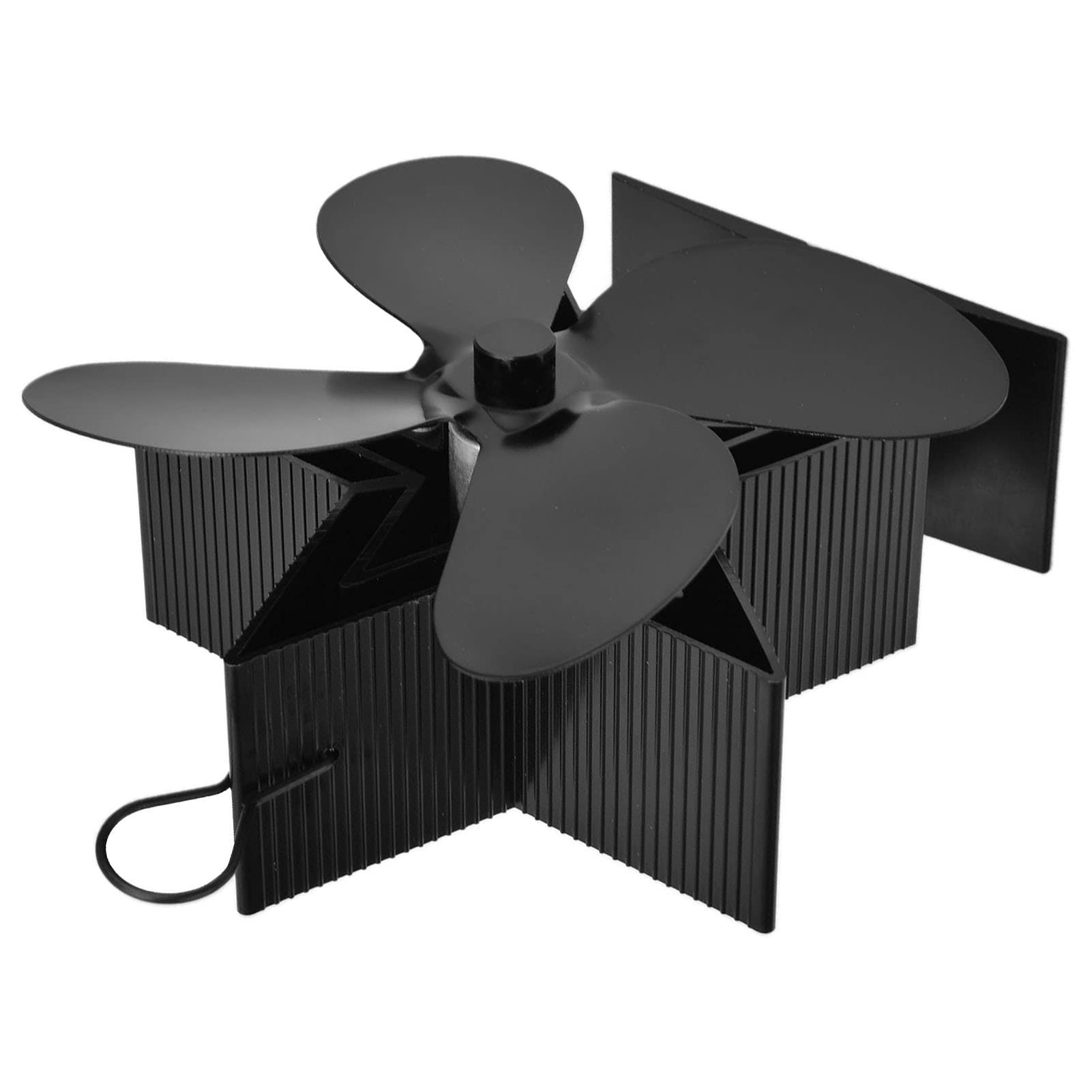Shanrya Heat Powered Stove Fan - Zinc Alloy Energy Saving Fireplace Fan with Thermoelectric Module for Home Heating | Perfect for Living Rooms, Cabins & Winter Warmth