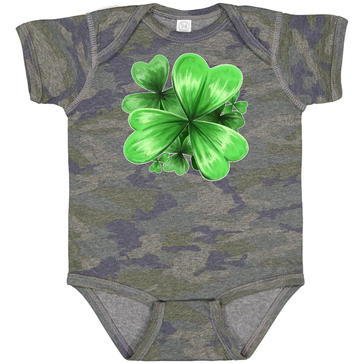 Inktastic Painted Clover Patch Shamrocks Baby Bodysuit - St. Patrick's Day Outfit for Babies & Toddlers - Perfect for Irish-Themed Parties, Family Photos & Holiday Celebrations