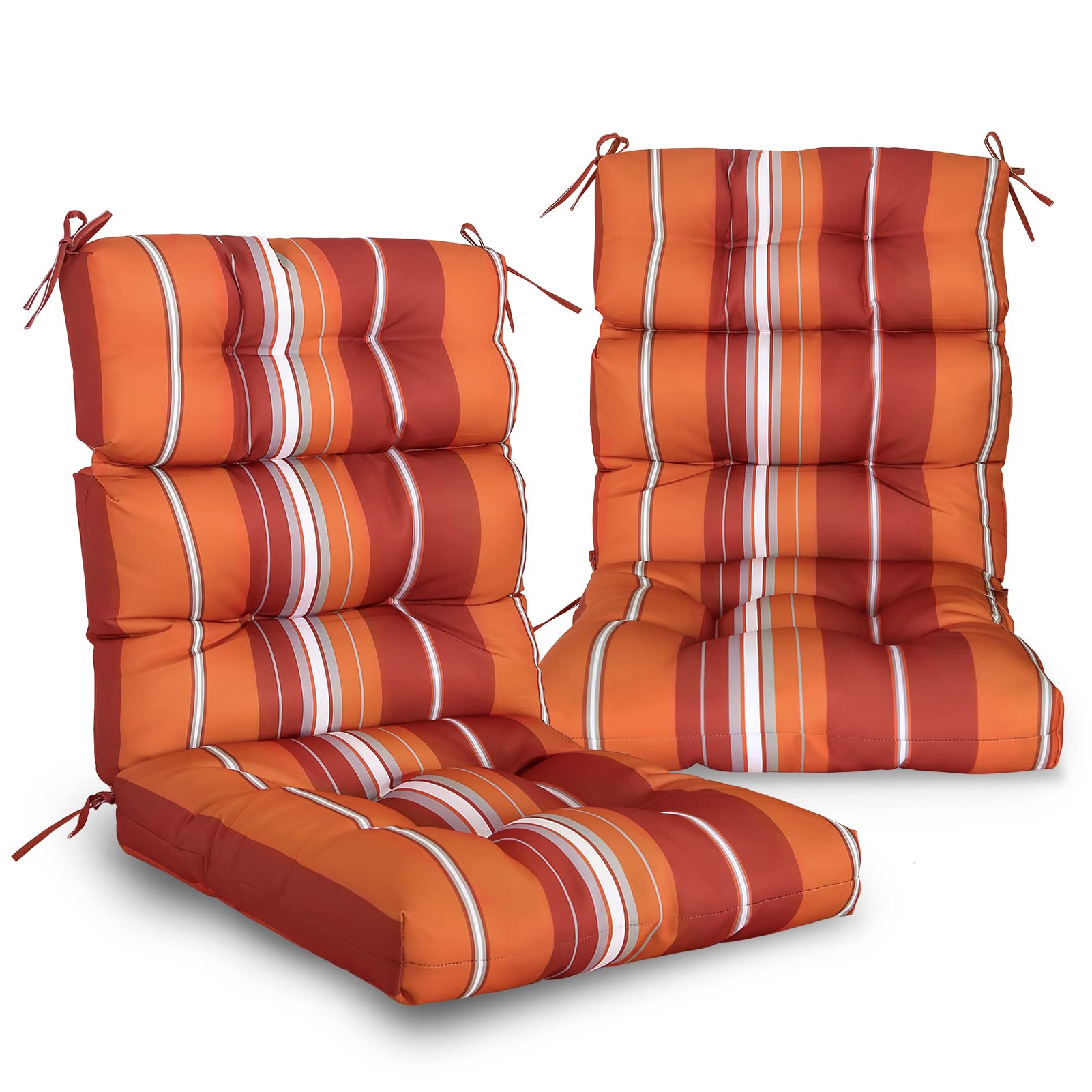 EAGLE PEAK Tufted High Back Patio Chair Cushions Set of 2 - 46