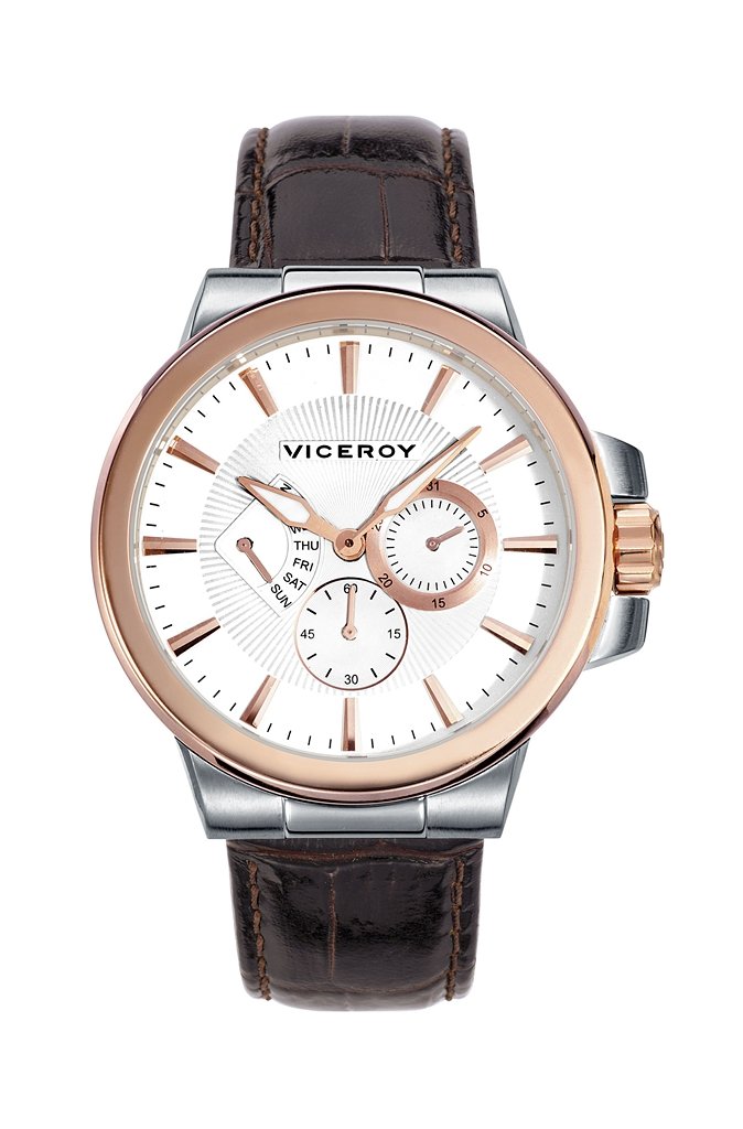 VICEROY 47827-07 Men's Luxury Watch - Waterproof Chronograph Stainless Steel Wristwatch for Business, Casual & Formal Occasions