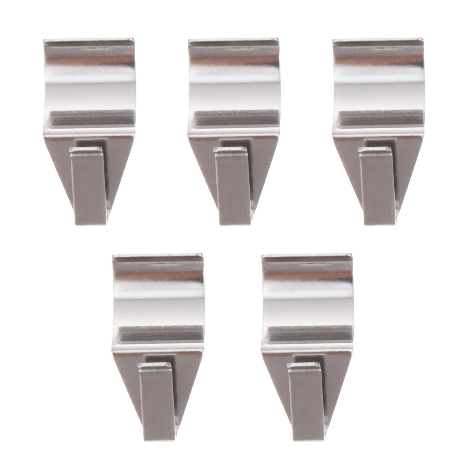 WINOMO 5-Pack Stainless Steel Vinyl Siding Hooks - No-Hole Hangers for Wreaths, Lights & Outdoor Decor - Weatherproof Hanging Clips for Holiday Decorations, Plant Baskets & Patio Lights