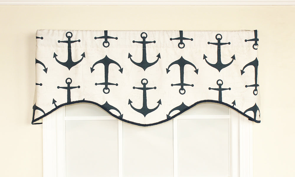 Castaway Cornice Valance - Premium Window Valance for Living Room, Bedroom & Kitchen - Elegant Home Decor & Curtain Topper for Modern Interiors