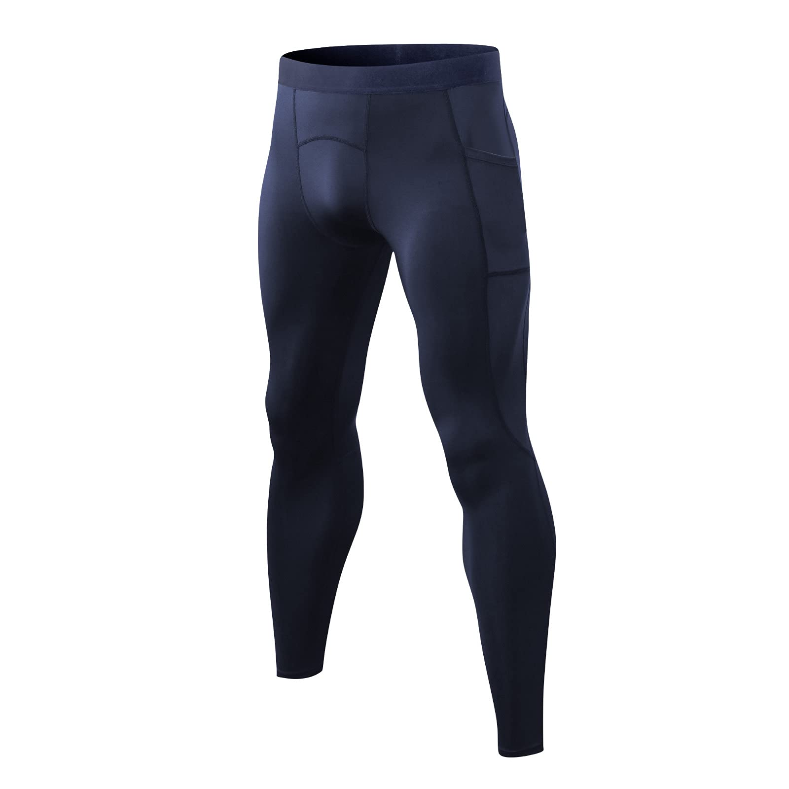 Men's Compression Leggings with Pockets - Breathable Quick-Dry Running Tights for Workout & Fitness - Perfect for Gym, Jogging, Yoga and Outdoor Activities