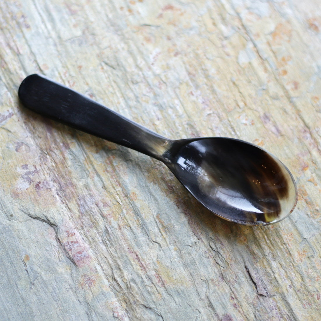 Premium Horn Spoon HS730 P134 - Handcrafted Natural Horn Utensil for Soup, Dessert & Serving - Eco-Friendly Kitchenware for Home & Restaurant Use