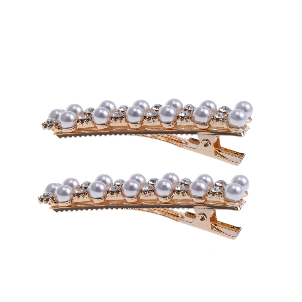 Minkissy Rhinestone Hair Clips for Women - Korean Style Barrettes & Hairpins (2pcs) - Elegant Hair Accessories for Parties, Weddings & Daily Wear