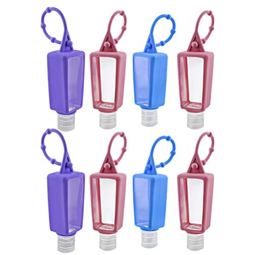 EXCEART 8pcs Refillable Silicone Travel Bottles for Shampoo, Lotion & Toiletries | Squeeze Dispenser Leak-Proof Containers (Random Colors) | Perfect for Gym, Travel & Home Use